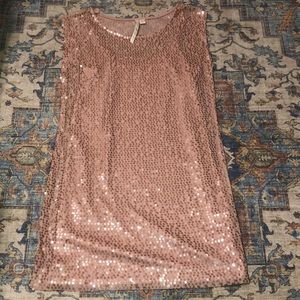 Lauren Conrad Sheer Sequins Dress with Slip